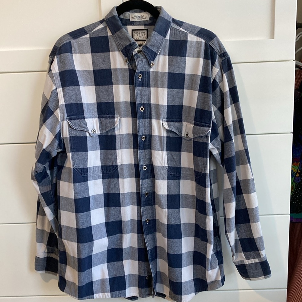 Men’s Windsor shirt, vintage twill shirt
Size large